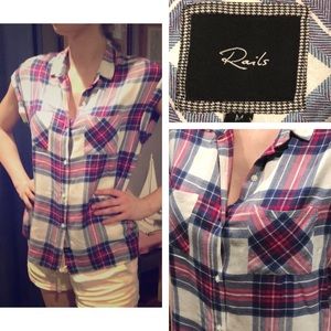 Rails Plaid Short-Sleeve Shirt.